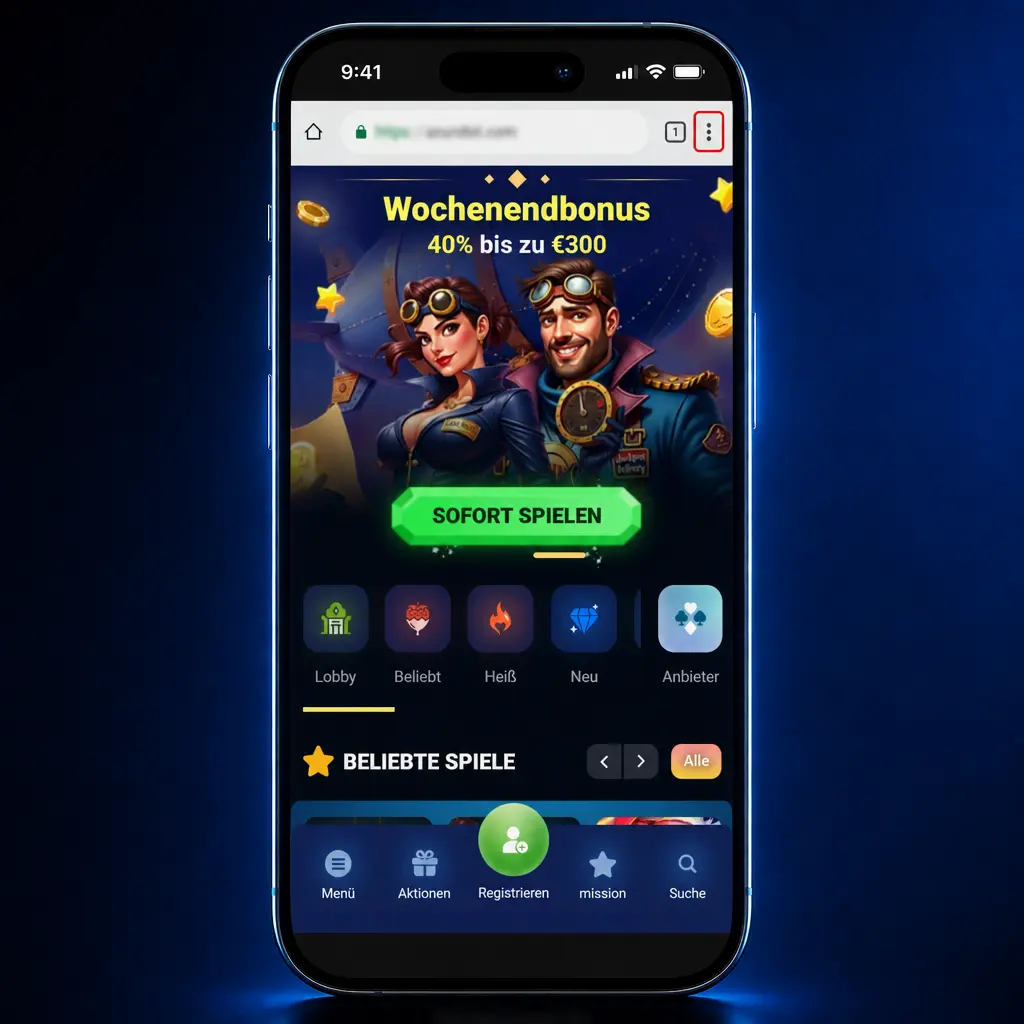 Android-Installation der Azurslot App per APK in sechs Schritten auf dem Smartphone