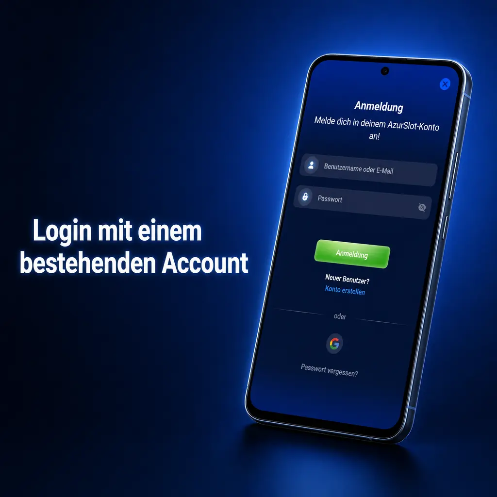 In der App mit bestehendem Account einloggen und registrierte E-Mail sowie Passwort eingeben