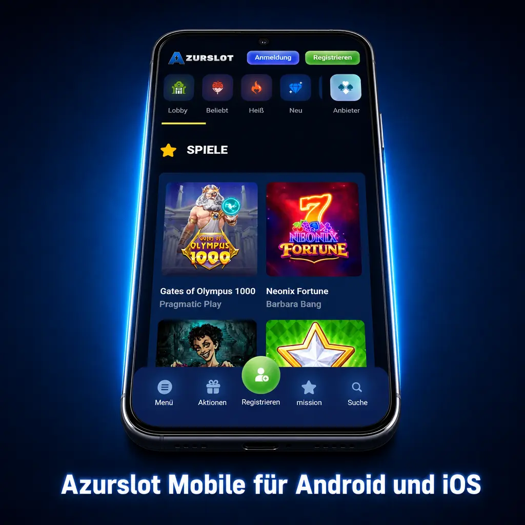 Azurslot Mobile App und PWA für Android und iOS mit Casino, Sportwetten, Login und Download-Anleitung