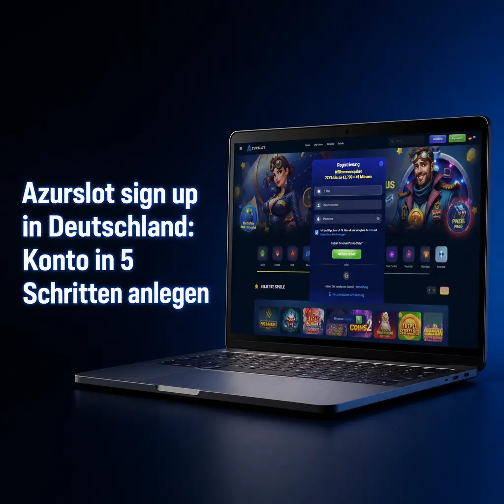 Azurslot Registrierung in Deutschland: Konto in 5 Schritten mit E-Mail, Adresse und KYC-Daten anlegen