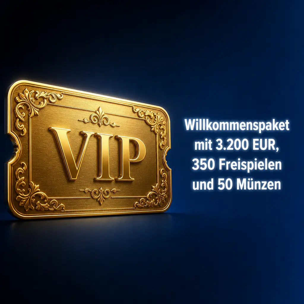 Willkommenspaket 2026 mit bis zu 3.200 EUR Bonus, 350 Freispielen und 50 Münzen