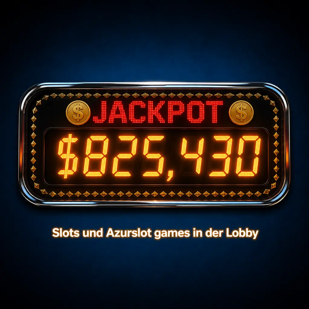 Lobby mit Slots und Azurslot-Spielen, Filtern, Demomodus und Jackpot-Optionen